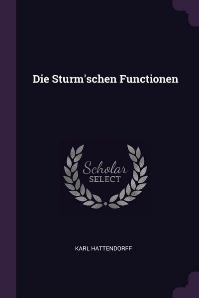 Produktbild: Die Sturm'schen Functionen
