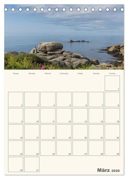 Produktbild: Sommertage in der Bretagne (Tischkalender 2026 DIN A5 hoch), CALVENDO Monatskalender