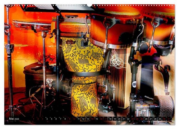 Produktbild: Percussion - Rhythmus im Blut (hochwertiger Premium Wandkalender 2026 DIN A2 quer), Kunstdruck in Hochglanz