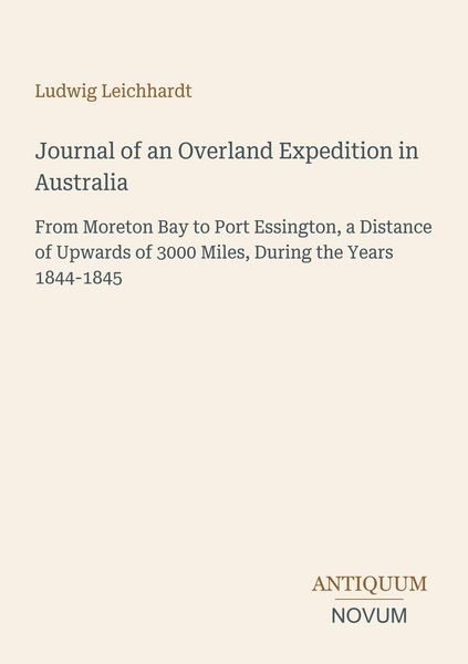 Produktbild: Journal of an Overland Expedition in Australia