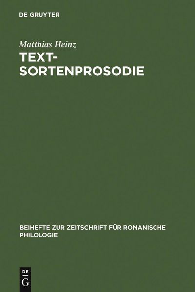 Produktbild: Textsortenprosodie