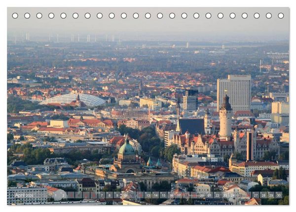 Produktbild: &Uuml;ber den D&auml;chern von Leipzig (Tischkalender 2026 DIN A5 quer), CALVENDO Monatskalender