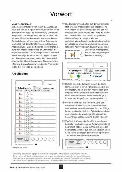Produktbild: Mathe - na klar! Pr&auml;numerik: Raumordnungsbegriffe