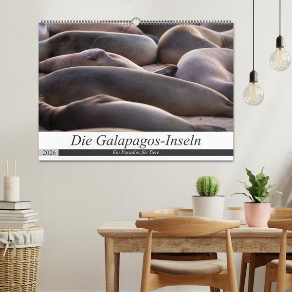 Produktbild: Galapagos-Inseln - Ein Paradies f&uuml;r Tiere (Wandkalender 2026 DIN A2 quer), CALVENDO Monatskalender