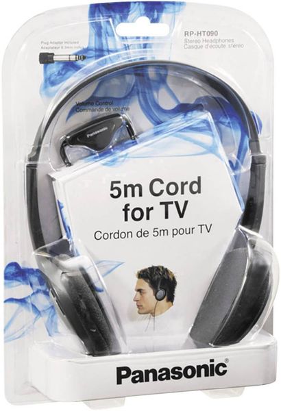 bestellen Panasonic Lautstärkeregelung online RP-HT090E-H TV kabelgebunden Kopfhörer Grau Ear On