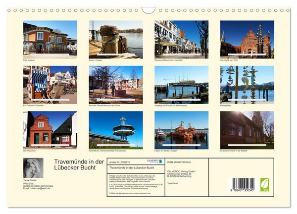 Produktbild: Travem&uuml;nde in der L&uuml;becker Bucht (Wandkalender 2026 DIN A3 quer), CALVENDO Monatskalender