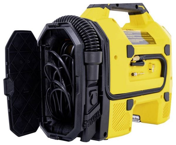 Produktbild: STANLEY SXVI02001 Akku-Kompressor 10 bar 12V Adapter zum Betrieb per Kabel, Digitales Display
