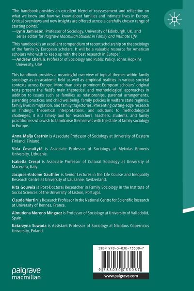 Produktbild: The Palgrave Handbook of Family Sociology in Europe