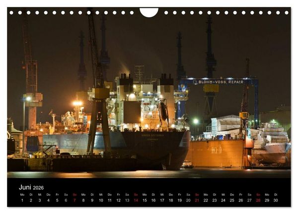 Produktbild: Hamburgs N&auml;chte (Wandkalender 2026 DIN A4 quer), CALVENDO Monatskalender