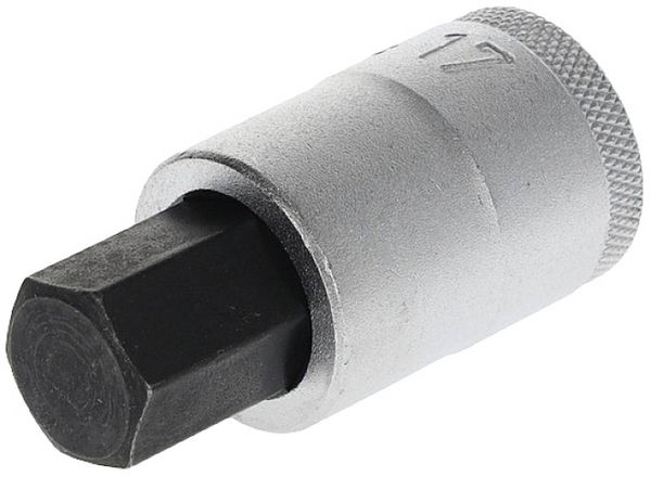 Produktbild: Steckschl&uuml;sseleinsatz IN 19 1/2 Zoll Innen-6-kant SW 17mm L.60mm GEDORE