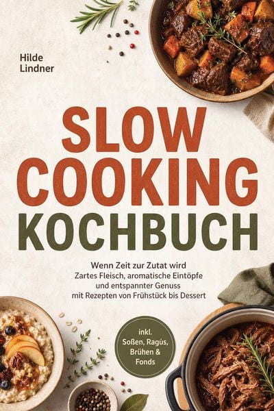 Produktbild: Slow Cooking Kochbuch: Wenn Zeit zur Zutat wird - Zartes Fleisch, aromatische Eint&ouml;pfe und entspannter Genuss mit Rezepten von Fr&uuml;hst&uuml;ck bis Dessert i