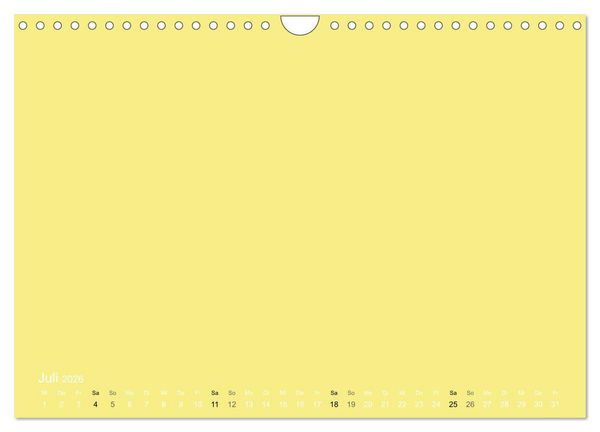 Produktbild: Bastelkalender - Gelb (Wandkalender 2026 DIN A4 quer), CALVENDO Monatskalender