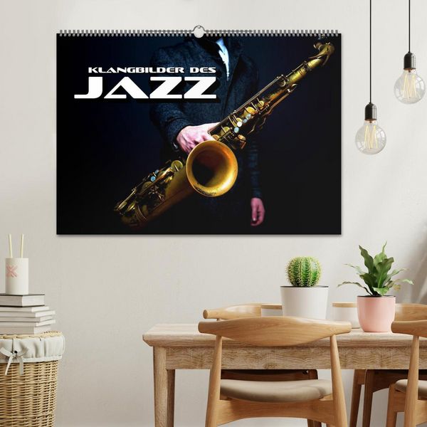 Produktbild: Klangbilder des Jazz (Wandkalender 2026 DIN A2 quer), CALVENDO Monatskalender