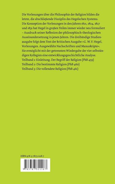Produktbild: Vorlesungen &uuml;ber die Philosophie der Religion. Teil 3