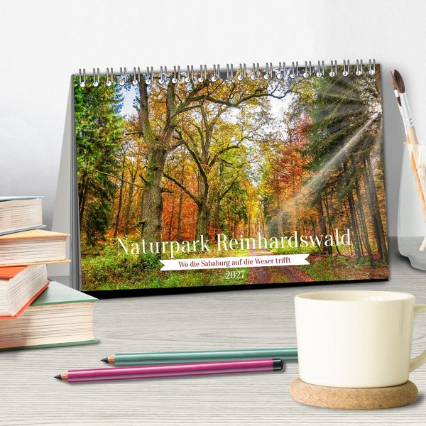 Produktbild: Naturpark Reinhardswald - Wo die Sababurg auf die Weser trifft (Tischkalender 2027 DIN A5 quer), CALVENDO Monatskalender