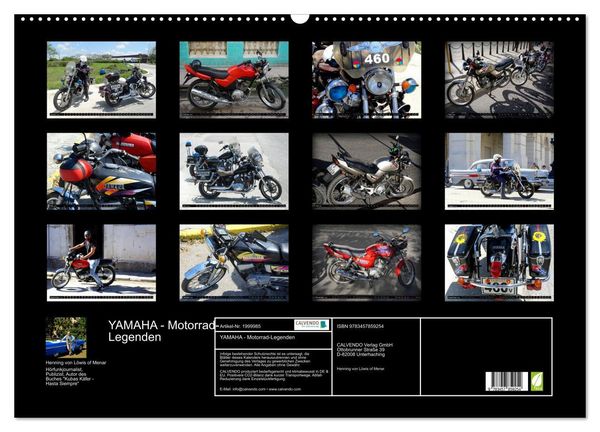 Produktbild: YAMAHA - Motorrad-Legenden (Wandkalender 2026 DIN A2 quer), CALVENDO Monatskalender