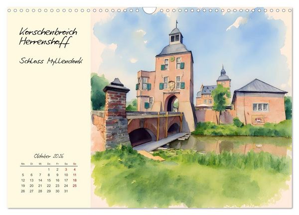 Produktbild: Historische Bauwerke im Rhein-Kreis Neuss (Wandkalender 2026 DIN A3 quer), CALVENDO Monatskalender