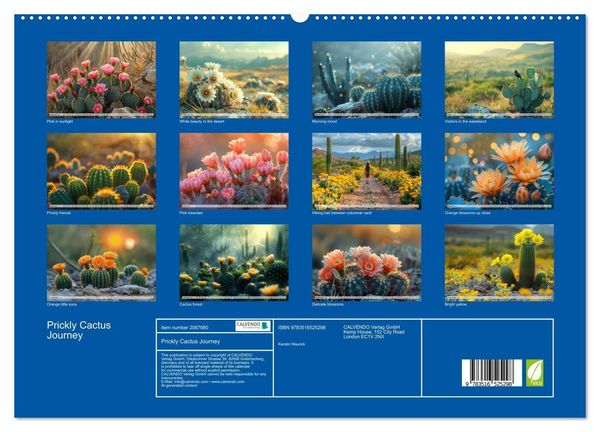 Produktbild: Prickly Cactus Journey (High Quality Premium Wall Calendar 2026 DIN A2 landscape),CALVENDO 12 Month Wall Calendar