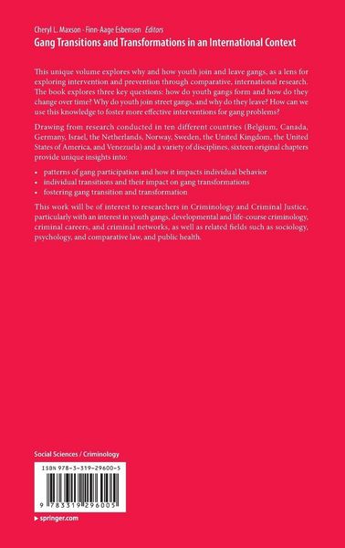 Produktbild: Gang Transitions and Transformations in an International Context