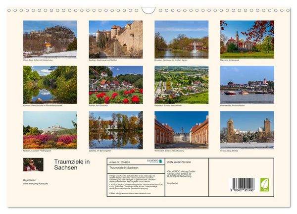 Produktbild: Traumziele in Sachsen (Wandkalender 2026 DIN A3 quer), CALVENDO Monatskalender