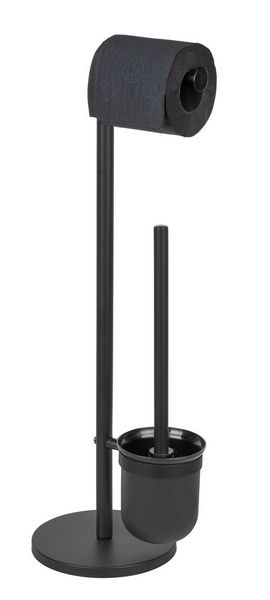 Produktbild: Stand WC-Garnitur Mod. Parus Schwarz, aus lackiertem Stahl