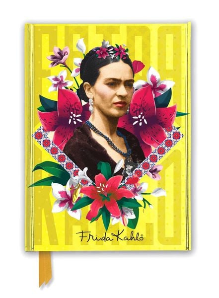 Premium Notizbuch DIN A5: Frida Kahlo, Gelb