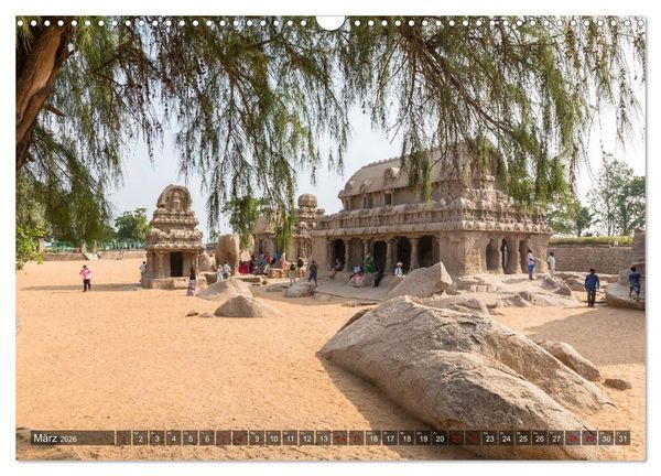 Produktbild: Indien - Mahabalipuram (Wandkalender 2026 DIN A3 quer), CALVENDO Monatskalender