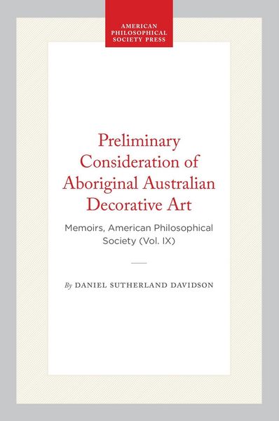 Produktbild: Preliminary Consideration of Aboriginal Australian Decorative Art