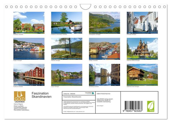 Produktbild: Faszination Skandinavien (Wandkalender 2026 DIN A4 quer), CALVENDO Monatskalender