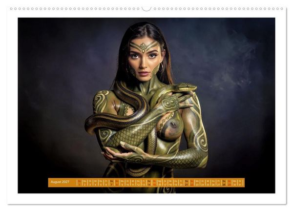 Produktbild: Body Painting mit Schlange (hochwertiger Premium Wandkalender 2027 DIN A2 quer), Kunstdruck in Hochglanz