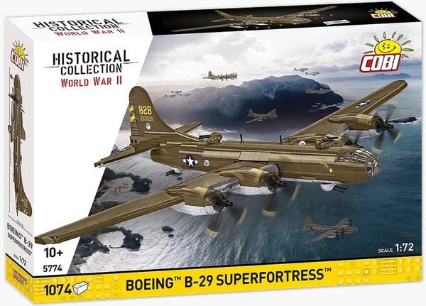 COBI Historical Collection 5774 - Boeing B-29 Superfortress, WWII, Bausatz 1:72, 1074 Klemmbausteine