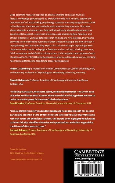 Produktbild: Critical Thinking in Psychology