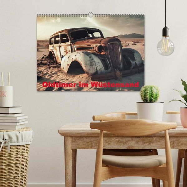 Produktbild: Oldtimer im W&uuml;stensand (Wandkalender 2026 DIN A3 quer), CALVENDO Monatskalender