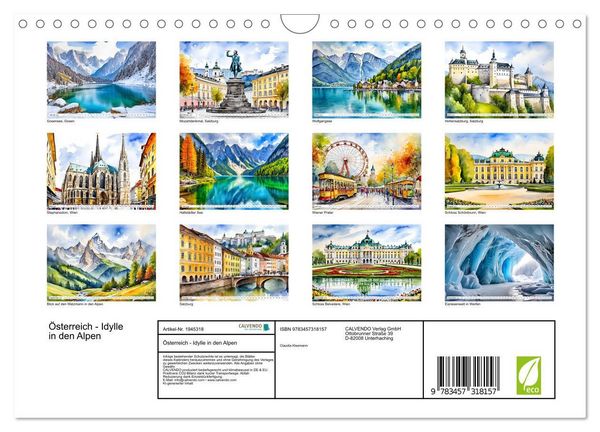 Produktbild: &Ouml;sterreich - Idylle in den Alpen (Wandkalender 2026 DIN A4 quer), CALVENDO Monatskalender