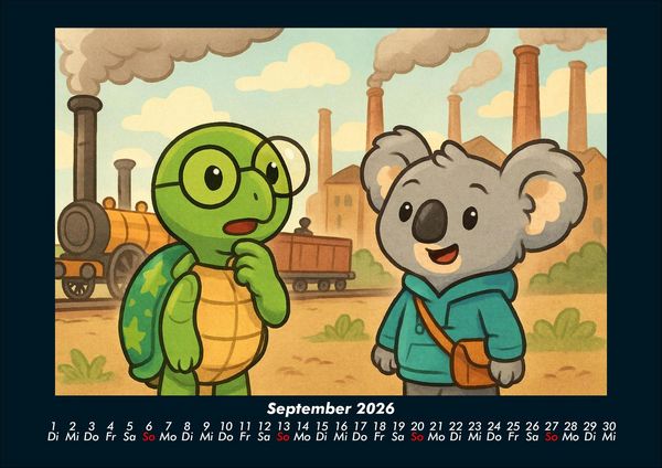 Produktbild: Taz & Kiki - Eine Reise durch die Zeit 2026 Fotokalender DIN A4