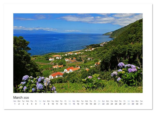 Produktbild: Sao Jorge Island of the Azores - fantastic fajas on the greenest island of Portugal (Wall Calendar 2026 DIN A3 landscape), CALVENDO 12 Month Wall Calendar