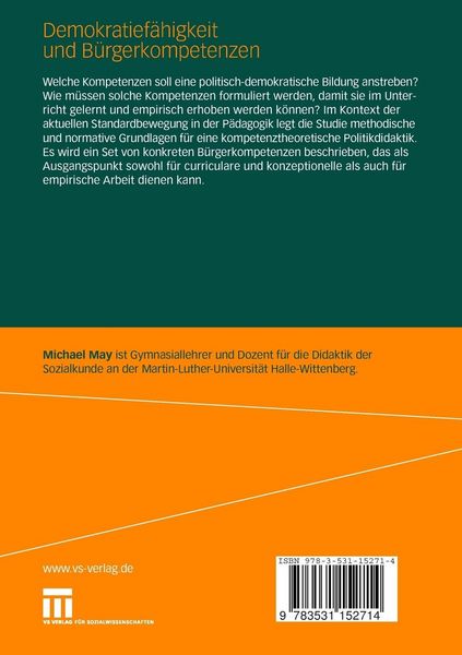 Produktbild: Demokratief&auml;higkeit und B&uuml;rgerkompetenzen