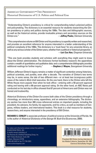 Produktbild: Historical Dictionary of the Clinton Era