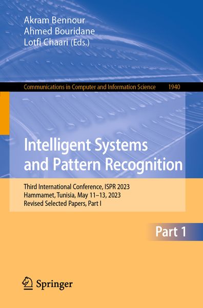 Produktbild: Intelligent Systems and Pattern Recognition