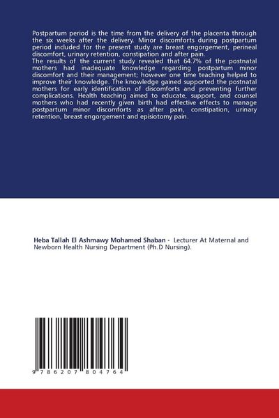 Produktbild: Effect of Health Teaching on Improving Post Partum Minor Discomforts