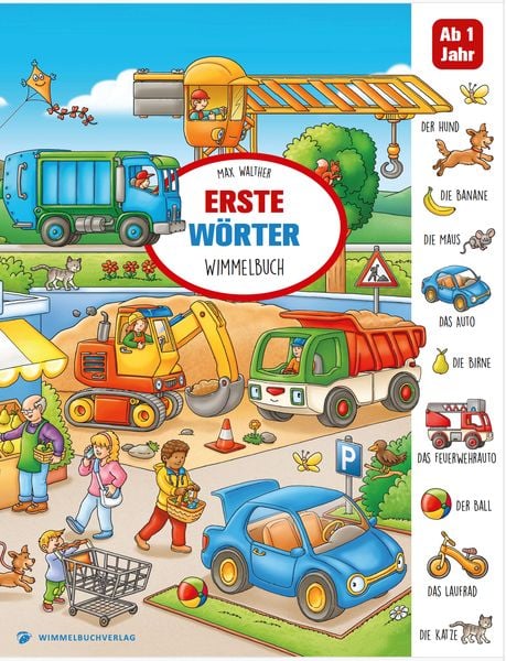 Erste Wörter Wimmelbuch, Gebundene Ausgabe von , Adrian & wimmelbuchverlag, 978-3-9858512-8-7
