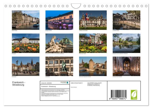 Produktbild: Frankreich - Strasbourg (Wandkalender 2026 DIN A4 quer), CALVENDO Monatskalender