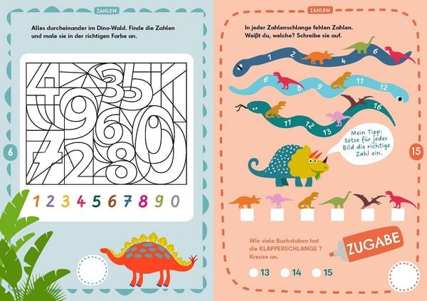 Produktbild: Rechenr&auml;tsel f&uuml;r mutige Kinder - Wilde Welt der Dinos - ab 6 Jahren
