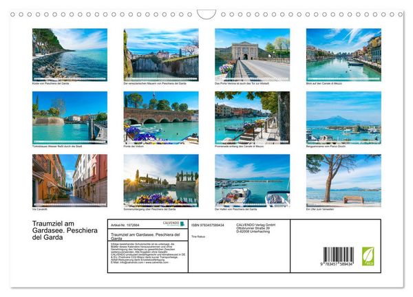 Produktbild: Traumziel am Gardasee. Peschiera del Garda (Wandkalender 2026 DIN A3 quer), CALVENDO Monatskalender