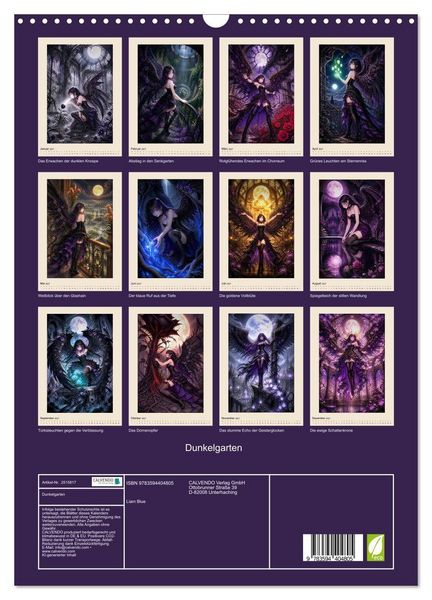 Produktbild: Dunkelgarten (Wandkalender 2027 DIN A3 hoch), CALVENDO Monatskalender