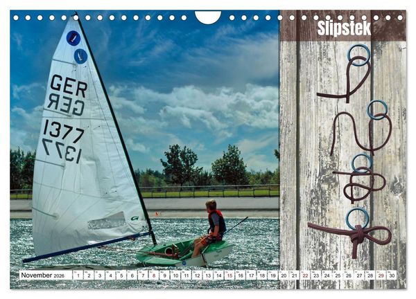 Produktbild: Schnittige Jollen - wichtige Knoten (Wandkalender 2026 DIN A4 quer), CALVENDO Monatskalender