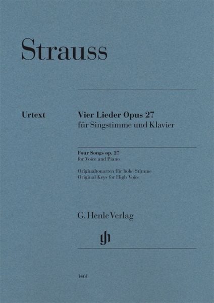 Produktbild: Richard Strauss - Vier Lieder op. 27