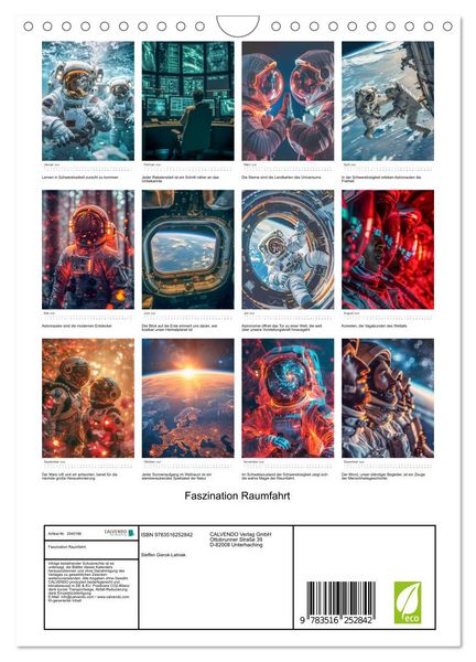 Produktbild: Faszination Raumfahrt (Wandkalender 2026 DIN A4 hoch), CALVENDO Monatskalender
