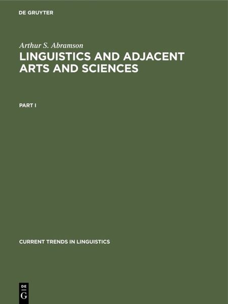 Produktbild: Linguistics and Adjacent Arts and Sciences. Part 1