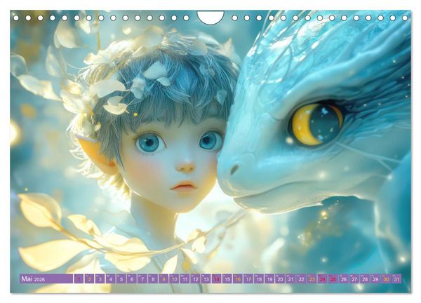 Produktbild: Winterliche Fantasie Anim&eacute; (Wandkalender 2026 DIN A4 quer), CALVENDO Monatskalender